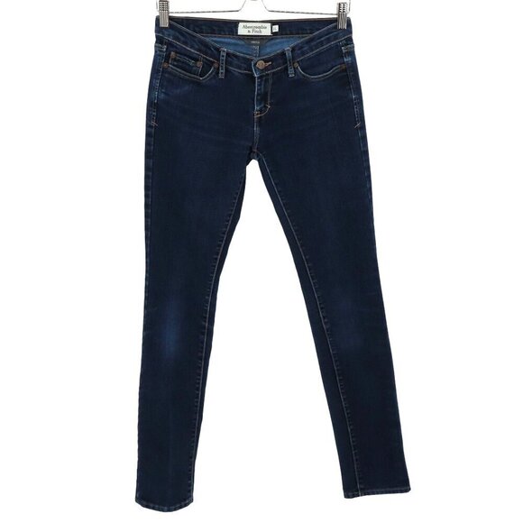 Abercrombie & Fitch Denim - Abercrombie & Fitch Women 2L 2 Long Erin Low Rise Blue Denim Jeans Cotton Blend